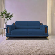 Falconar 3 Seater Sofa Set for Living Room (Blue Fabric) Premium Fabric Sofa