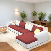 Badger LHS 6 Seater L Shape Sofa Set for Living Room (Black Fabric) Premium Fabric Sofa