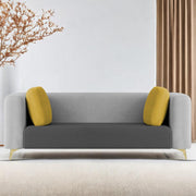 Casaliving Gelbero 3 Seater Sofa for Living Room (Black Fabric) Premium Fabric Sofa