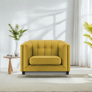 Sinclair 1 Seater Sofa Set for Living Room (Blue Colour) Premium Fabric Sofa