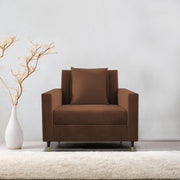 Garcia 1 Seater Sofa Set for Living Room (Black Colour) Premium Fabric Sofa