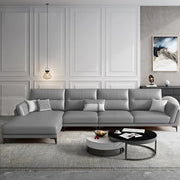 Morken LHS 6 Seater L Shape Sofa Set for Living Room (Grey) Premium Fabric Sofa