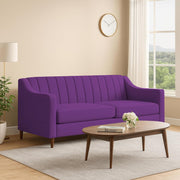 Mobius 3 Seater Sofa Set for Living Room (Purple Colour Sofa) Premium Fabric Sofa for Living Room