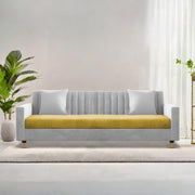 Garcia 3 Seater Sofa Set for Living Room (Blue Black Colour) Premium Fabric Sofa