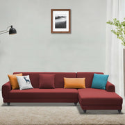 Casaliving Kaven LHS 4 Seater L Shape Sofa Set for Living Room (Black Fabric)