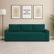 Karter 3 Seater Sofa Cum Bed for Living Room (Black Fabric) Premium Fabric Sofa