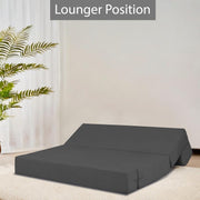 Marcus 3 Seater Sofa Cum Bed with 3 Cushions for Living Room (Black Fabric) Premium Fabric Sofa Set 6.5 X 6.5 Feet