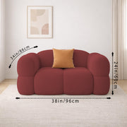 Vetras Modern Velvet Bubble Cloud Sofa, Tufted Design Upholstered 3+1 Seater Sofa Set for Living Room, (Black Colour) Premium Velvet Fabric Sofa