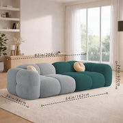 Vetras Modern Velvet Bubble Cloud Sofa, Tufted Design Upholstered 3+2 Seater Sofa Set for Living Room, (Brown Colour) Premium Velvet Fabric Sofa