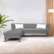 Casaliving Cassidy LHS 6 Seater L Shape Sofa Set for Living Room (Black Colour) Premium Fabric Sofa