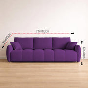Colt Modern Velvet Sofa, Tufted Design Upholstered 3 Seater Sofa Set for Living Room, (Black Colour) Premium Velvet Fabric Sofa