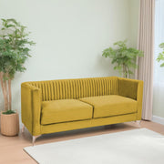 Ember 3 Seater Sofa Set for Living Room (Yellow Colour) Premium Fabric Sofa