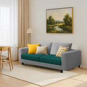 Minta 2 Seater Sofa Set for Living Room (Black - Colour Fabric) Premium Fabric Sofa Set for Living Room