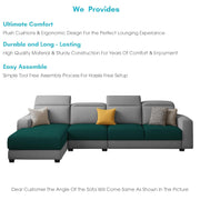 Orion LHS 6 Seater L Shape Sofa Set for Living Room (Pine Grey Colour) Premium Fabric Sofa