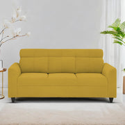 Marco 3 Seater Sofa Set for Living Room (Yellow Colour) Premium Fabric Sofa