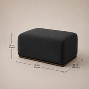 Casaliving Elora Modern Premium Boucle Fabric Sofa, Upholstered 3+1 Seater with Ottoman Sofa Set for Living Room, (Black Colour) Premium Boucle Fabric Sofa