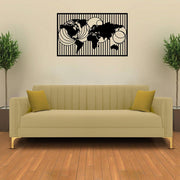 Casaliving Fenton 3 Seater Sofa Set for Living Room (Black Blue Colour) Premium Fabric Sofa