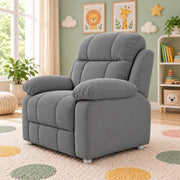 Casaliving Mello Kids’ 1 Seater Sofa Set for Living Room in Black Colour | Soft & Comfortable Toddler Couch for Bedroom, Playroom & Nursery | Lightweight Children’s Seating