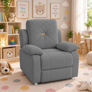 Casaliving Amos Kids 1 Seater Sofa Chair – (Black) Soft & Comfortable Cushioned Armchair for Children | Single Seater Kids Chair for Bedroom, Playroom & Nursery | Compact Modern Kids Sofa