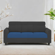 Marco 3 Seater Sofa Set for Living Room (Blue Black Colour) Premium Fabric Sofa