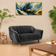 Casaliving Anyse 2 Seater Sofa Set for Living Room (Grey Colour Fabric) Premium Fabric Sofa