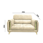 Gelio 2 Seater Sofa Set for Living Room (Black Colour) Premium Fabric Sofa