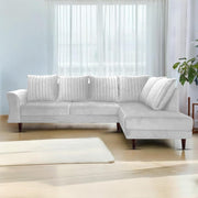 Casaliving Bradley LHS 4 Seater L Shape Sofa Set for Living Room (Black Grey Fabric) Premium Fabric Sofa