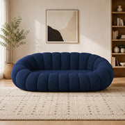 Casaliving Dodge Modern Premium Boucle Fabric Sofa, Upholstered 3 Seater Sofa Set for Living Room, (Black Colour) Premium Boucle Fabric Sofa