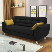 Leadown 3 Seater Sofa for Living Room (Black) Premium Fabric Sofa