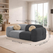 Vetras Modern Velvet Bubble Cloud Sofa, Tufted Design Upholstered 3+2 Seater Sofa Set for Living Room, (Brown Colour) Premium Velvet Fabric Sofa
