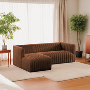 Rowan LHS 4 Seater L Shape Sofa Set for Living Room (Brown Fabric) Premium Fabric Sofa