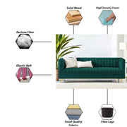 Jarvis 3 Seater Sofa Set for Living Room (Pine Fabric) | Premium Fabric Sofa