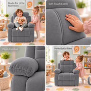 Casaliving Mello Kids’ 1 Seater Sofa Set for Living Room in Black Colour | Soft & Comfortable Toddler Couch for Bedroom, Playroom & Nursery | Lightweight Children’s Seating