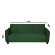 Percy 3 Seater Sofa Set for Living Room (Green Fabric) Premium Fabric Sofa