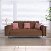 Casaliving Froster 3 Seater Sofa Set for Living Room (Blue Fabric) Premium Fabric Sofa