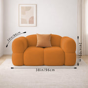 Vetras Modern Velvet Bubble Cloud Sofa, Tufted Design Upholstered 3+1 Seater Sofa Set for Living Room, (Black Colour) Premium Velvet Fabric Sofa