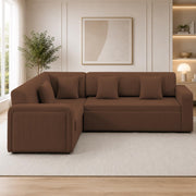 Casaliving Rion 6 Seater L Shape Corner Sofa Cum Bed for Living Room (Black Fabric) Premium Fabric Sofa Cum Bed
