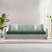 Garcia 3 Seater Sofa Set for Living Room (Blue Black Colour) Premium Fabric Sofa