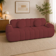 Casaliving Trex 3 Seater Sofa Set for Living Room, 3 Seater (Black) Colour Premium Velvet Fabric Sofa
