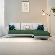 Falco RHS 4 Seater L Shape Sofa Set for Living Room (Green Grey Fabric) Premium Fabric Sofa