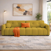Dreamor 3 Seater Sofa Velvet Fabric (Black) with Three Cushions Perfect for |Home Living |Office Room and Guest Room Premium Sofa