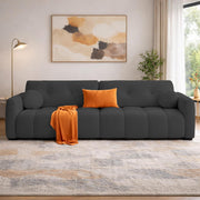 Dreamor 3 Seater Sofa Velvet Fabric (Black) with Three Cushions Perfect for |Home Living |Office Room and Guest Room Premium Sofa