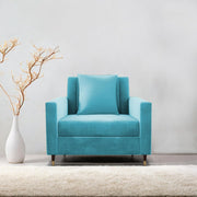 Garcia 1 Seater Sofa Set for Living Room (Black Colour) Premium Fabric Sofa