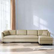 Casaliving Marvin LHS 4 Seater L Shape Sofa Set for Living Room (Black Fabric) Premium Fabric Sofa