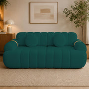 Casaliving Trex 3 Seater Sofa Set for Living Room, 3 Seater (Black) Colour Premium Velvet Fabric Sofa