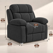 Casaliving Mello Kids’ 1 Seater Sofa Set for Living Room in Black Colour | Soft & Comfortable Toddler Couch for Bedroom, Playroom & Nursery | Lightweight Children’s Seating