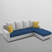 Jester 4 Seater Sofa Set with Center Table for Living Room (Blue Colour) Premium Fabric Sofa