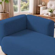 Casaliving Glacia Upholstered Indoor Chaise Lounge Chair 2 Seater Sofa Two Seater Sofa for Living Room Offices Hotels Bedroom (Black) Premium Boucle Fabric Sofa