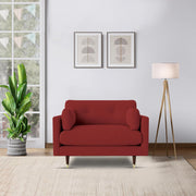 Grover 1 Seater Sofa Set for Living Room (Maroon Fabric) Premium Fabric Sofa