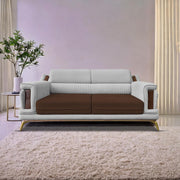 Falconar 3 Seater Sofa Set for Living Room (Brown Grey Fabric) Premium Fabric Sofa